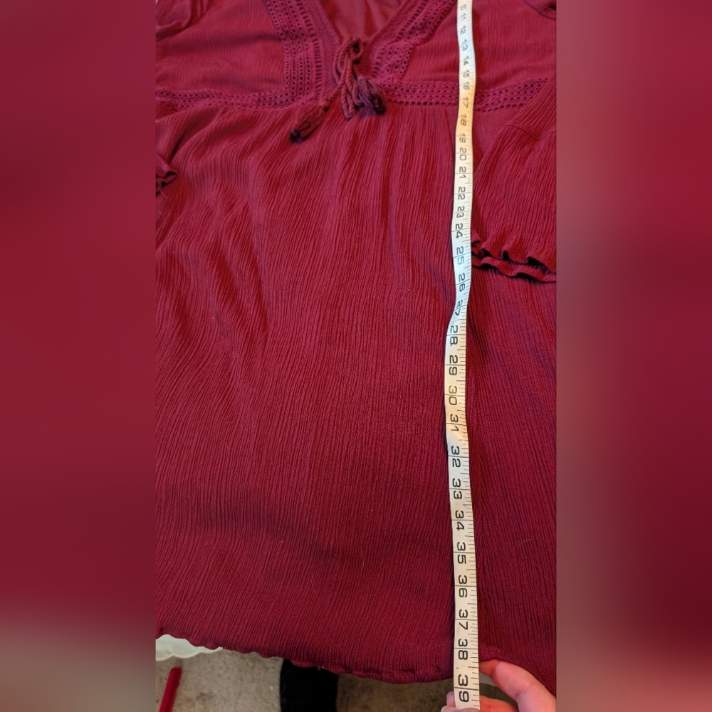Torrid Burgundy Long Sleeve Dress - Picture 6 of 9